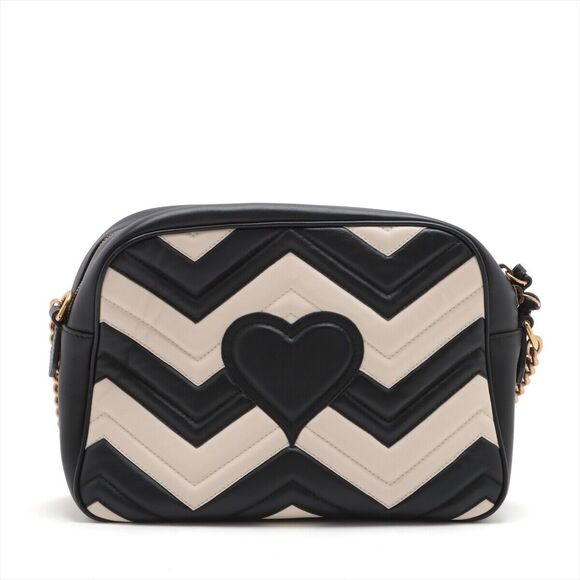 Gucci Gg Marmont Leather Chain Shoulder #137003G89B - Picture 2 of 10